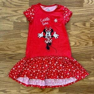 Disney Minnie Mouse Girls Size 8 Short Sleeve Nightgown Cuddle Time Summer EUC!
